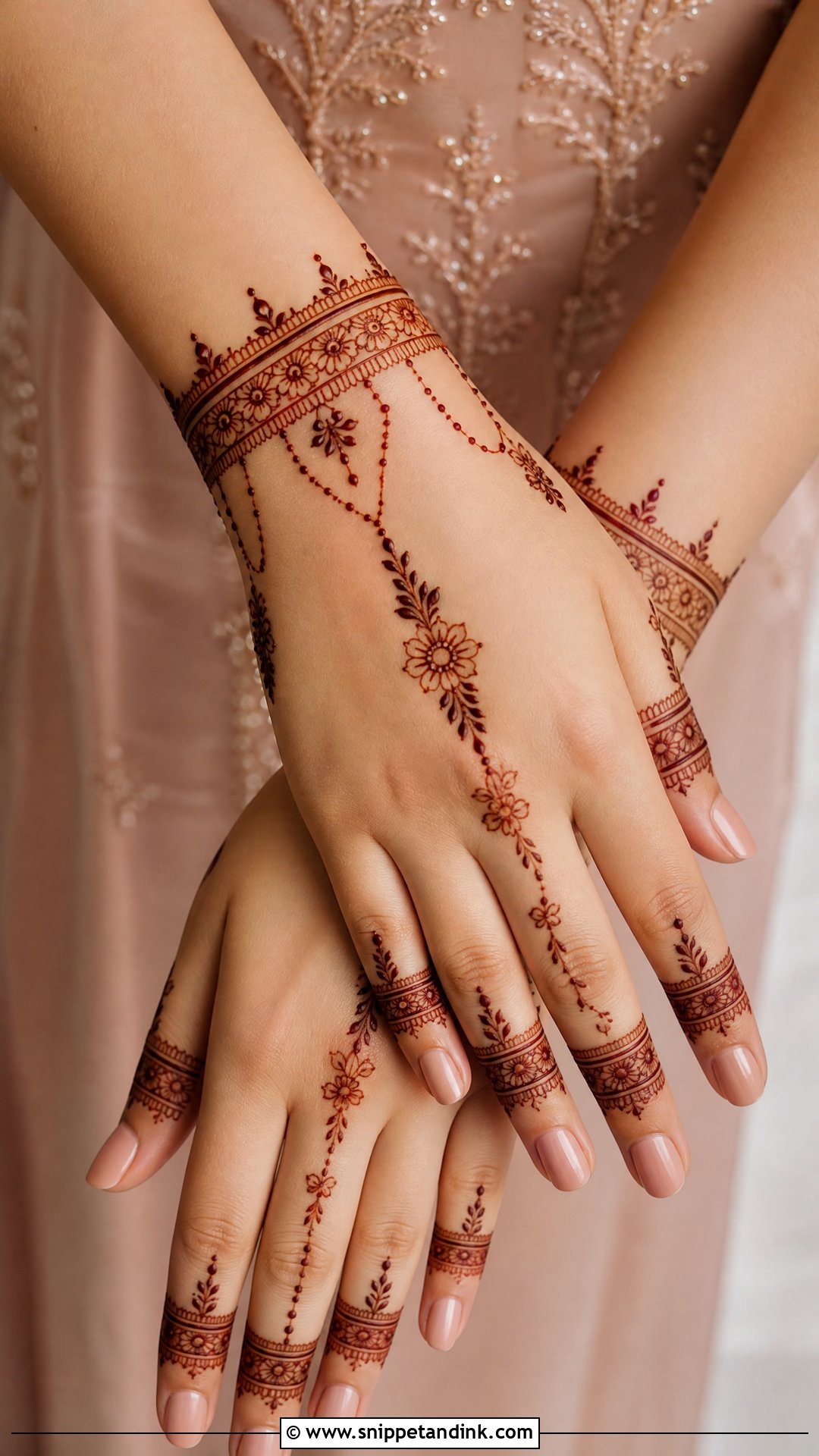 Bracelet Engagement Mehndi Design - Snippet and Ink - 30 Mehndi Designs for Engagement Brides