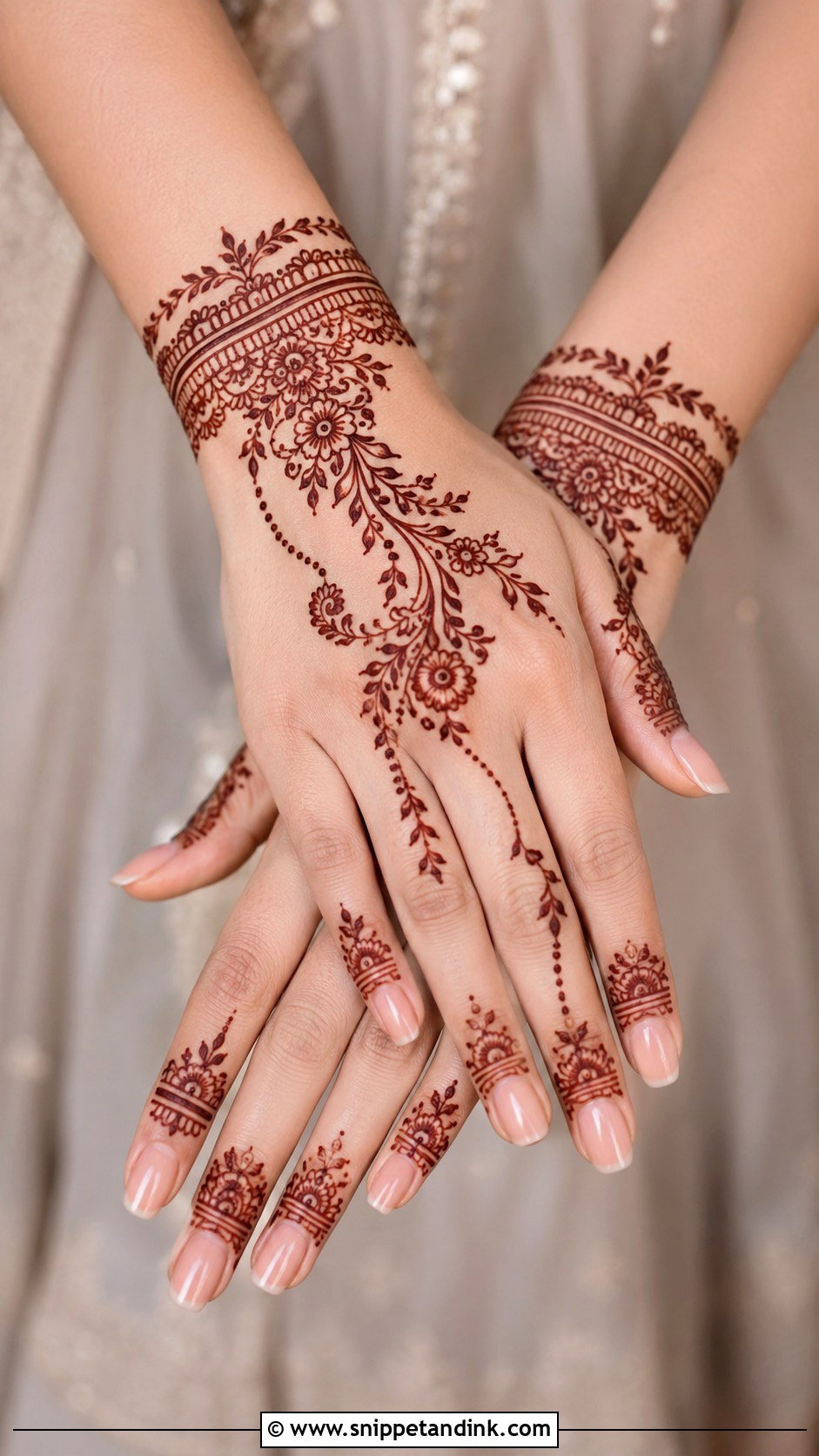 Bracelet Engagement Mehndi Design - Snippet and Ink - 35 Engagement Mehndi Designs