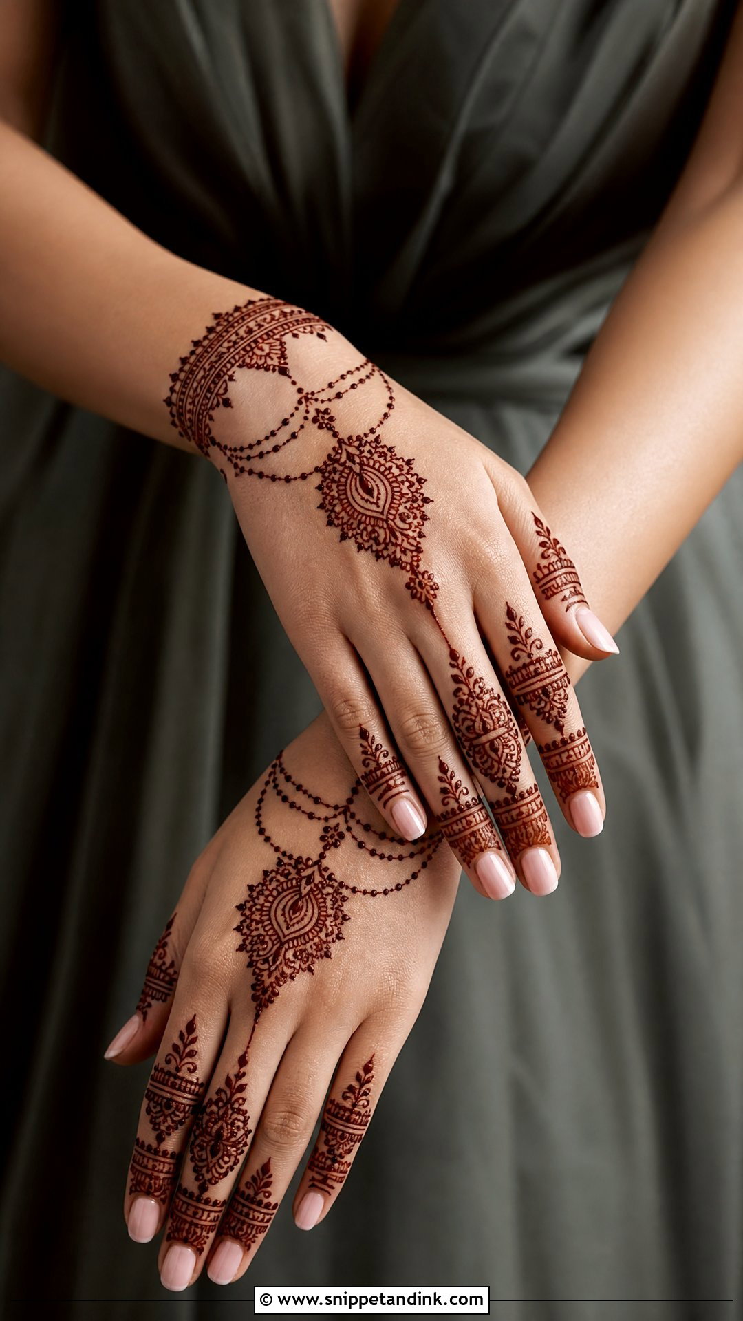 Bracelet Engagement Mehndi Design - Snippet and Ink - 20 Engagement Bride Mehndi Designs