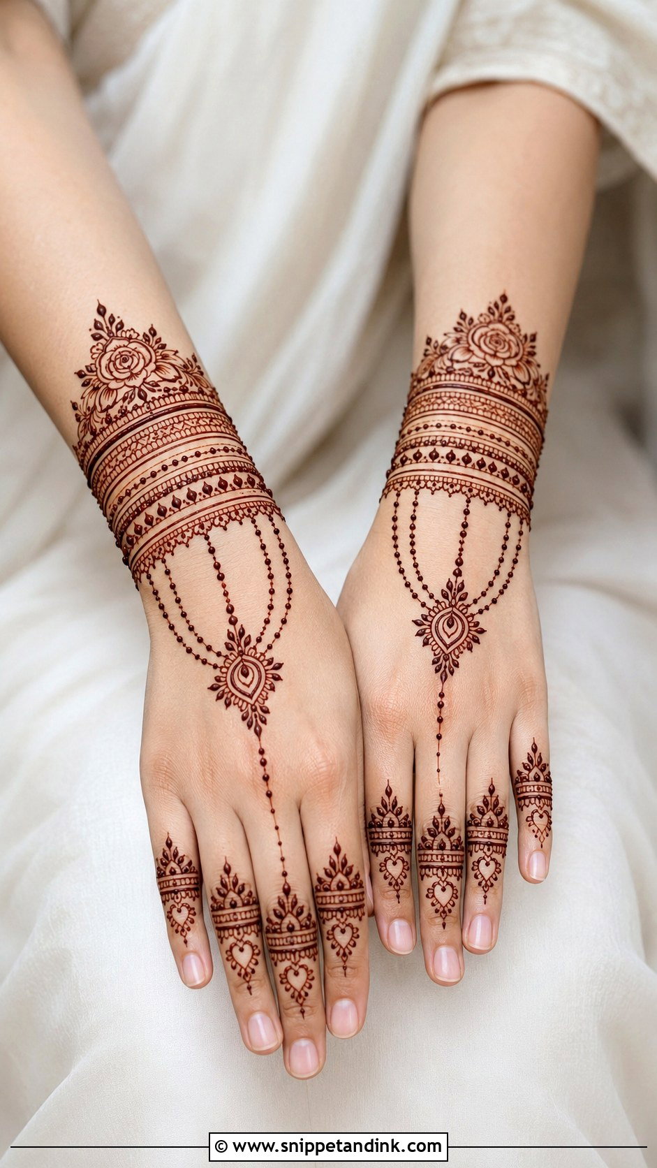 Bracelet Fancy Mehndi Design - Snippet and Ink - 35 Fancy Mehndi Designs