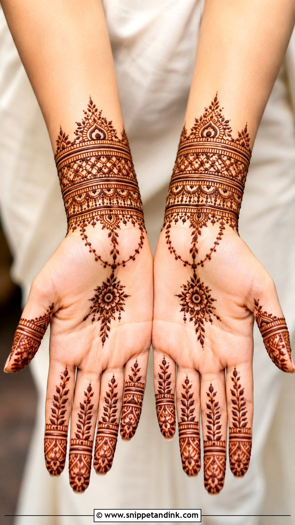Bracelet Front Hand Mehndi Design - Snippet and Ink - 35 Front Hand Mehndi Design Ideas
