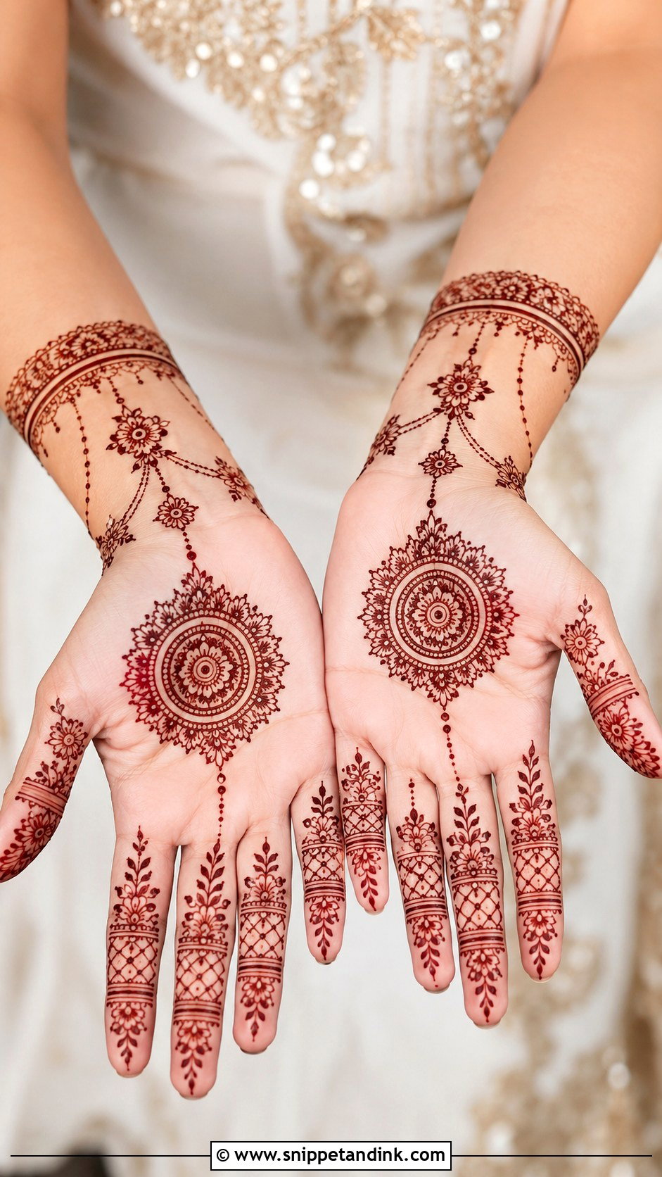 Bracelet Front Hand Mehndi Design - Snippet and Ink - 35 Latest Front Hand Mehndi Designs