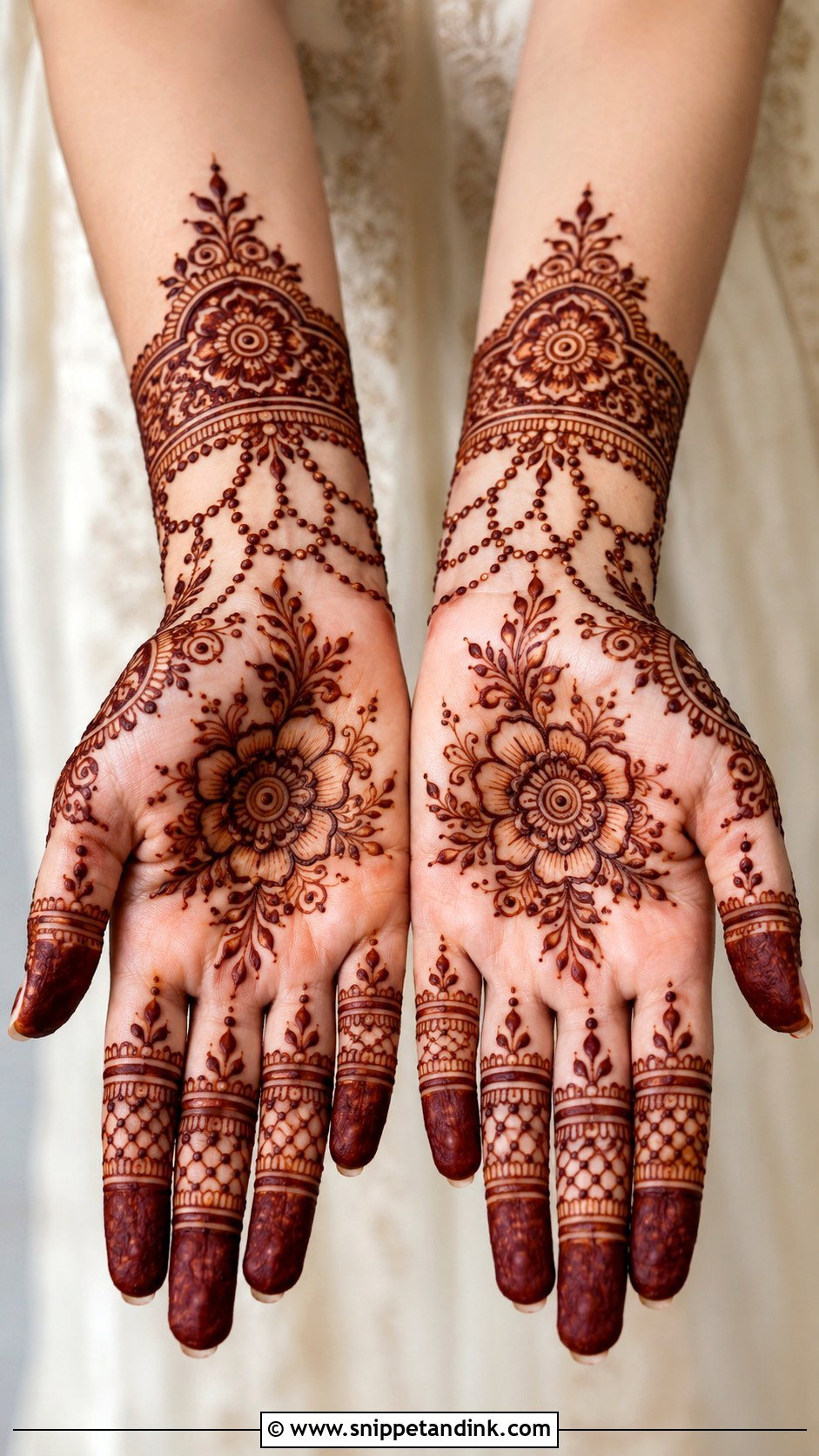 Bracelet Front Hand Mehndi Design - Snippet and Ink - 35 Trendy Front Hand Mehndi Designs