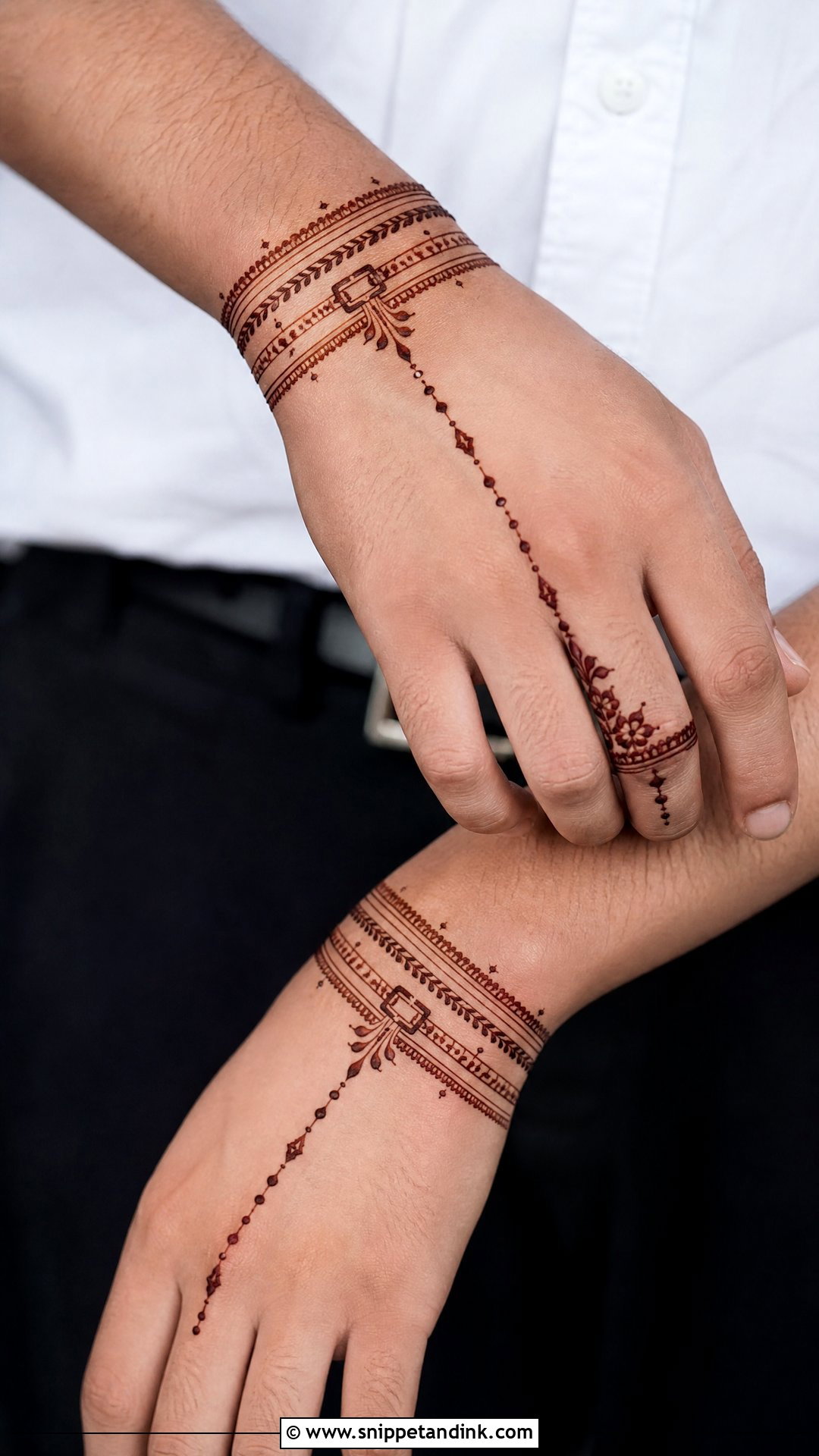 Bracelet Groom Mehndi Design - Snippet and Ink - 30 Mehndi Designs for Groom for Men