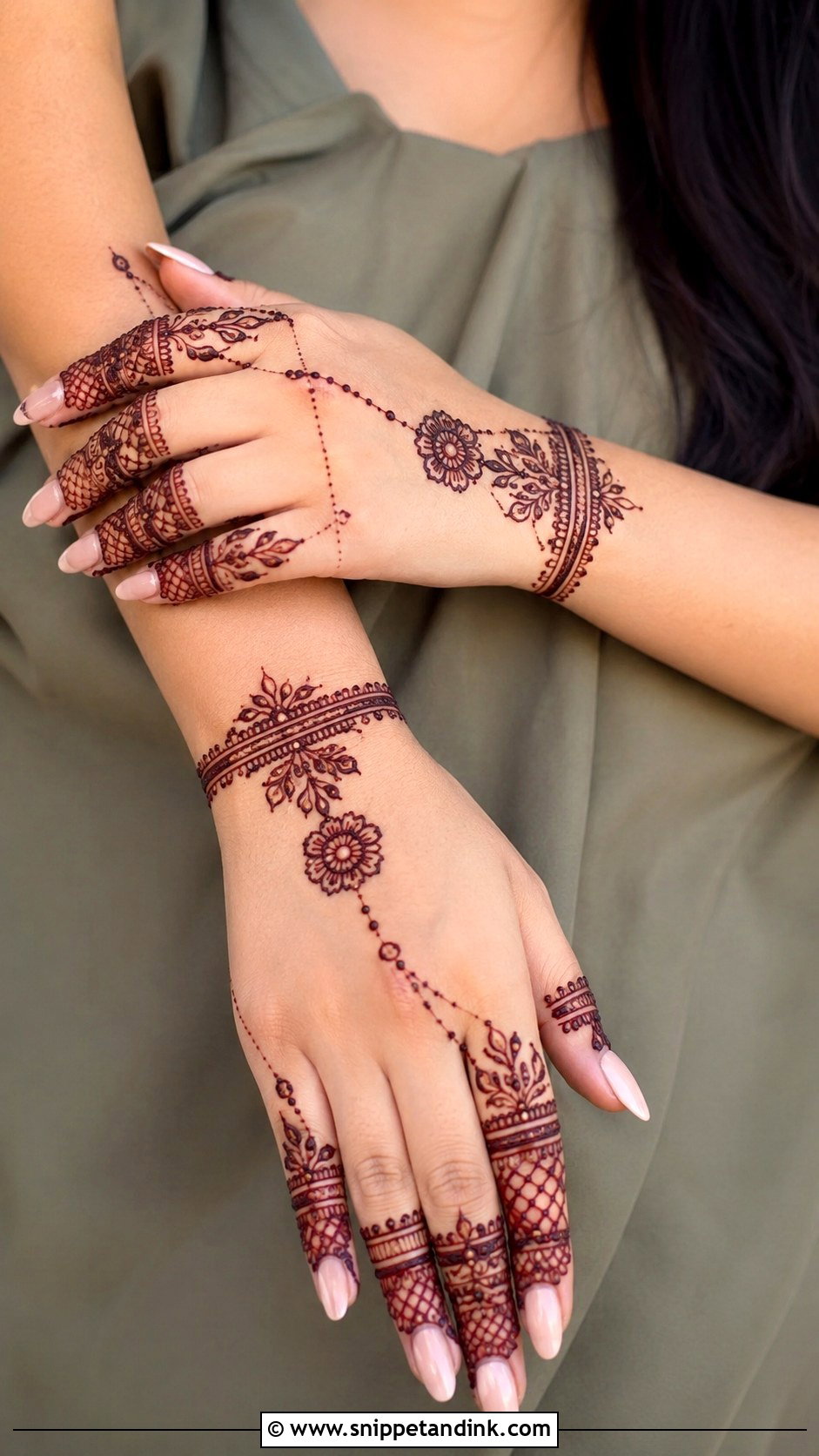 Bracelet Hand Mehndi Design - Snippet and Ink - 35 Hand Mehndi Designs