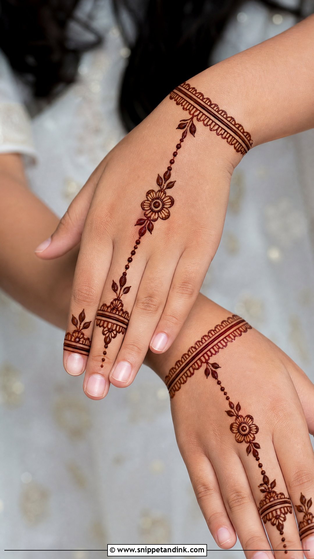 Bracelet Kids Mehndi Design - Snippet and Ink - 25 Small Kids Mehndi Designs