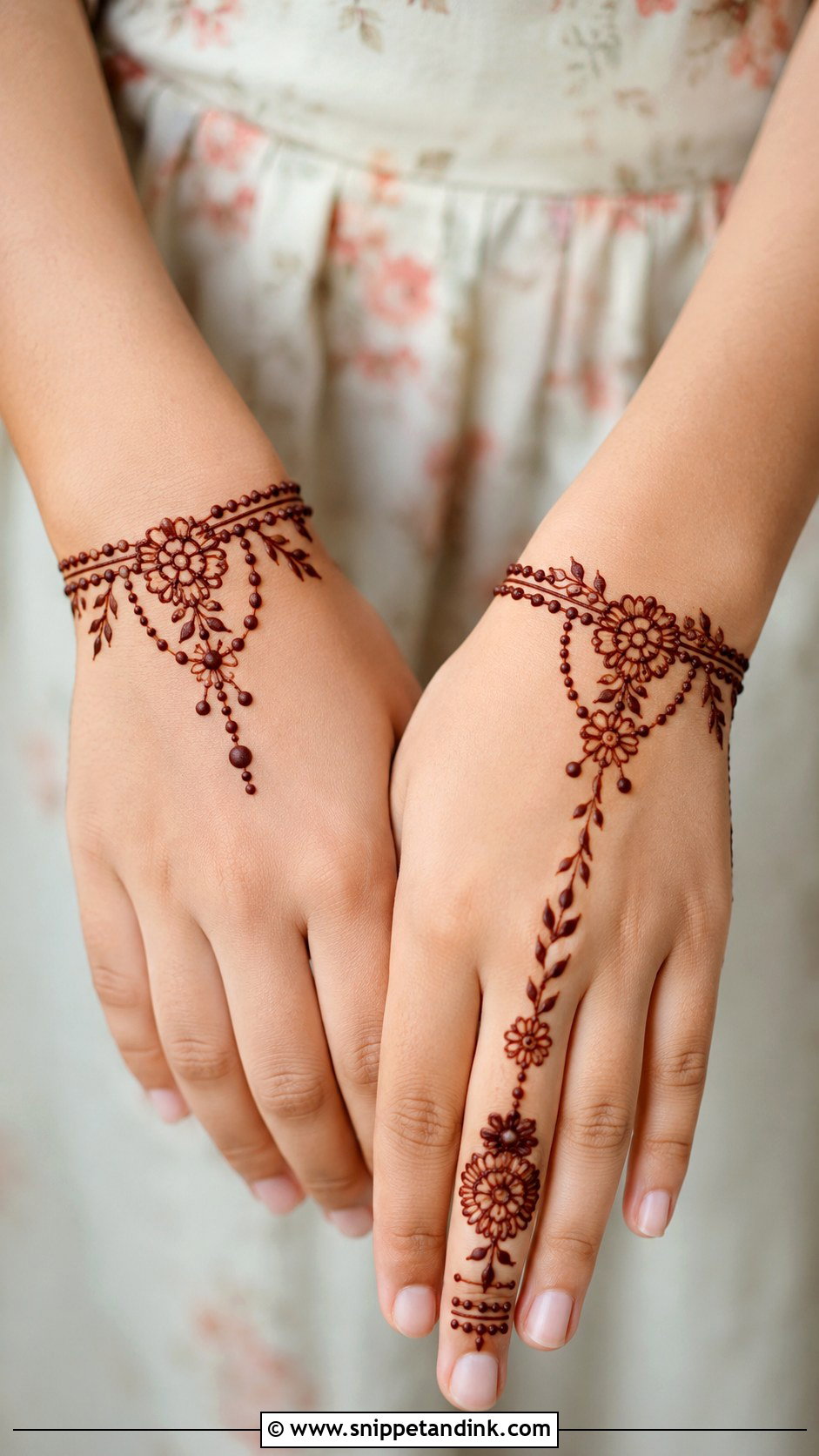 Bracelet Mehndi Design For Kids - Snippet and Ink - 30 Kids Children Mehndi Designs