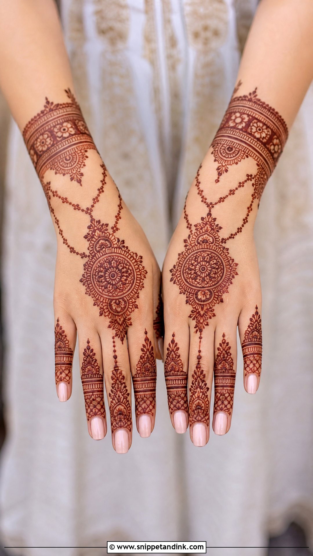 Bracelet Muslim Bridal Mehndi Design - Snippet and Ink - 30 Unique Muslim Bridal Mehndi Designs