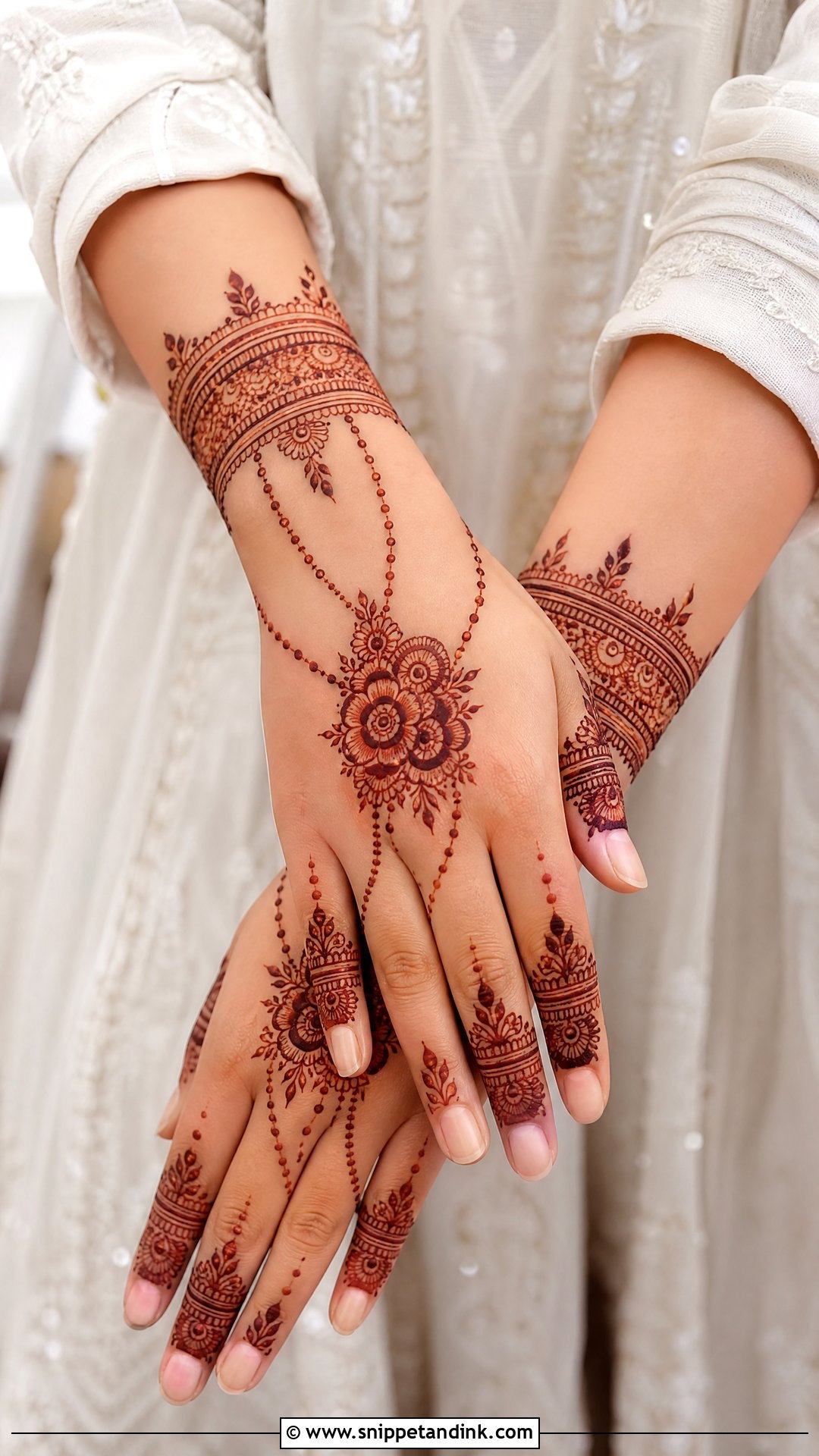 Bracelet Nikkah Mehndi Design - Snippet and Ink - 30 Nikkah Mehndi Designs
