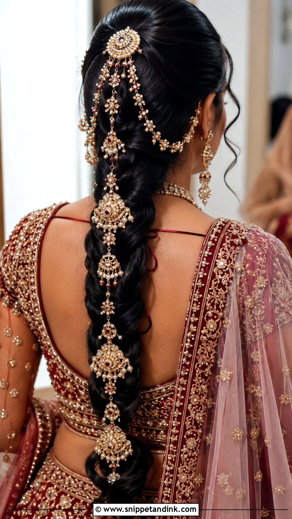 Braid With Hair Jewelry - Snippet and Ink - 25 Indian Braided Hairstyles for Wedding
