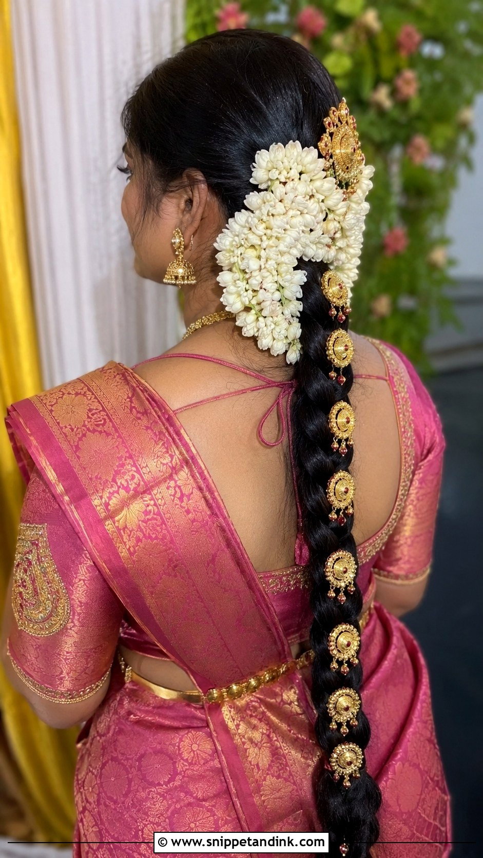Braid With Matching Hair Jewelry - Snippet and Ink - 25 South Indian Wedding Braids Hairstyles