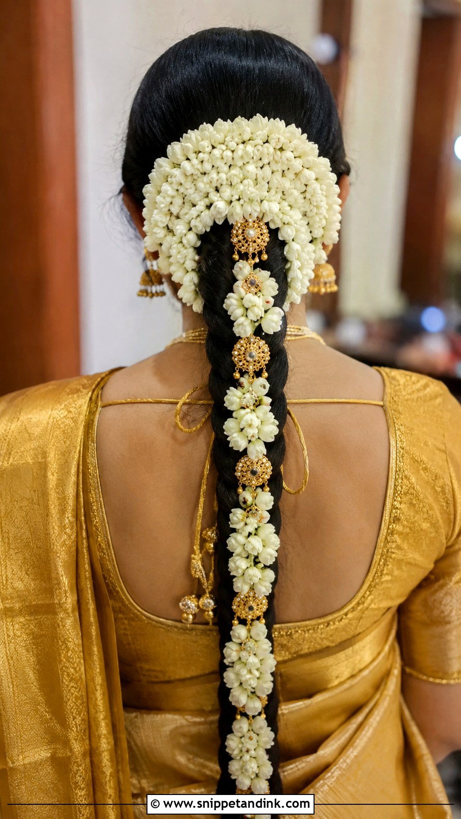 Braid With Semicircular Veni - Snippet and Ink - 20 Seemantham Hairstyle Ideas