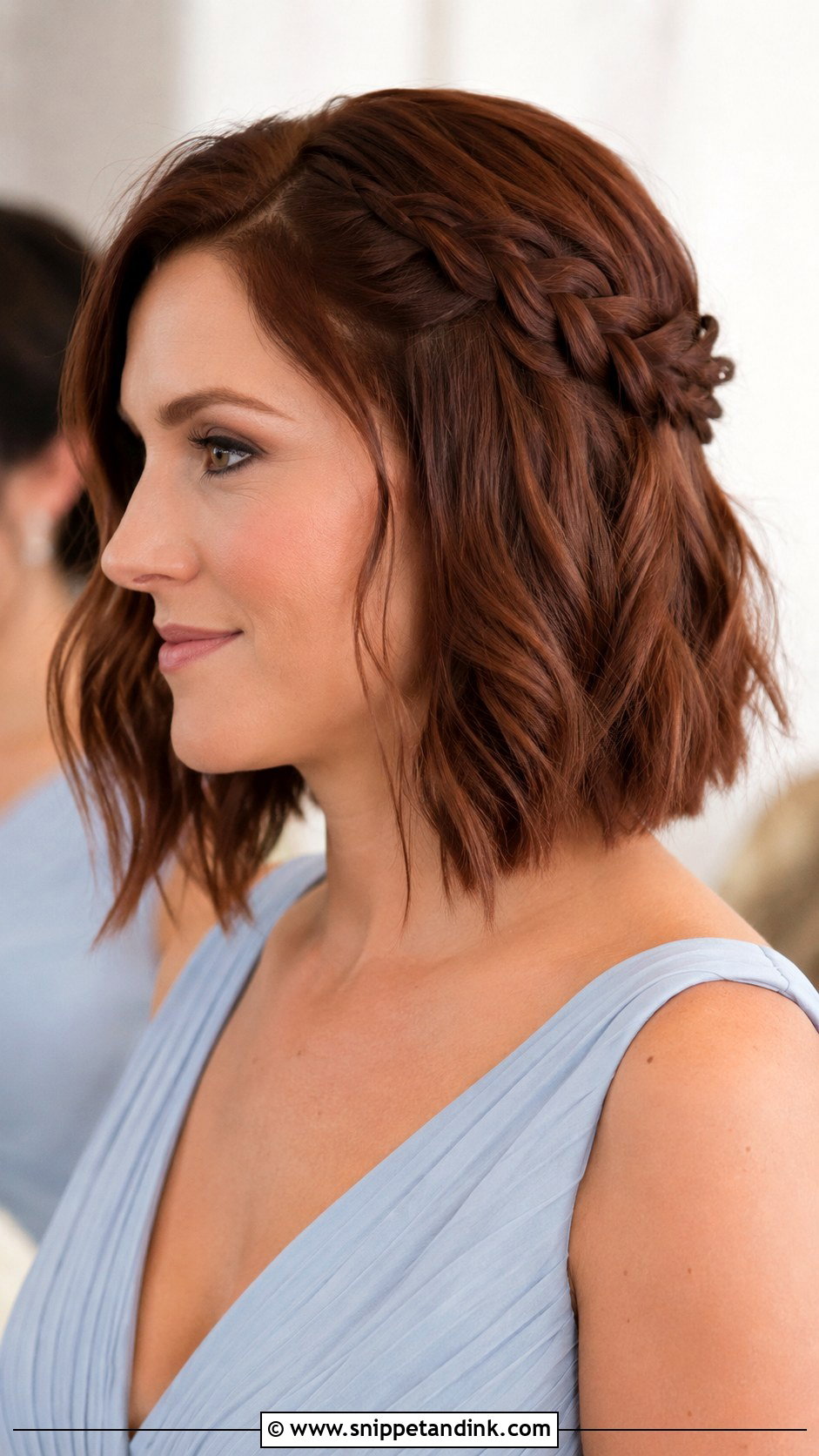 Braided Bob Bridesmaid Hair - Snippet and Ink - 20 Bridesmaid Hair with Braid Ideas