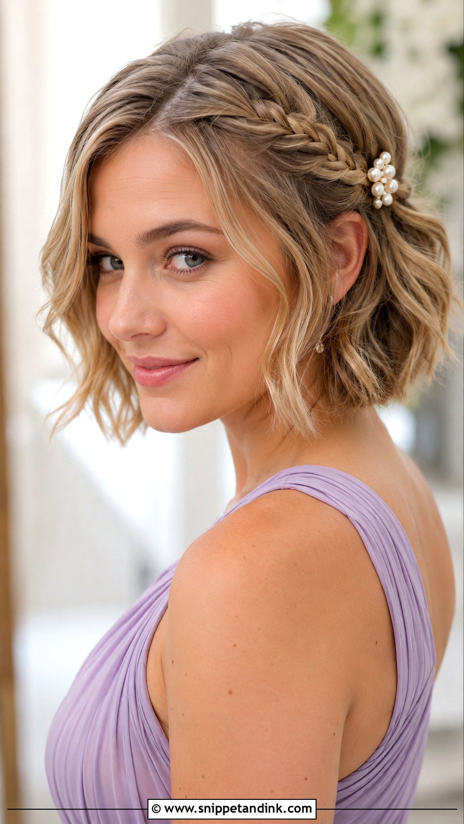 Braided Bob Bridesmaid Hairstyle - Snippet and Ink - 20 Bridesmaid Hairstyles with Braids