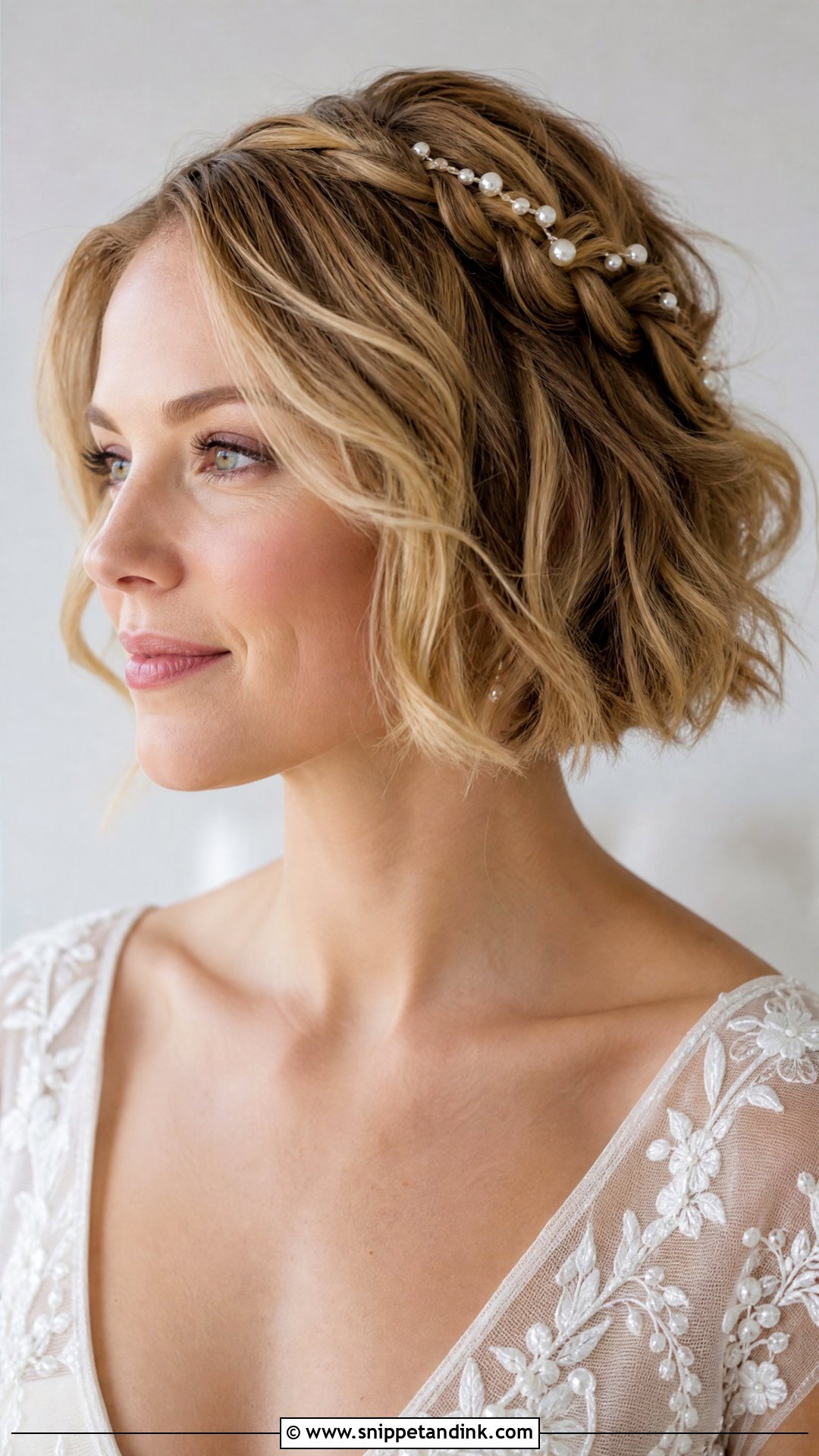 Braided Bob Wedding Hairstyle - Snippet and Ink - 15 Bob Haircut Wedding Hairstyles