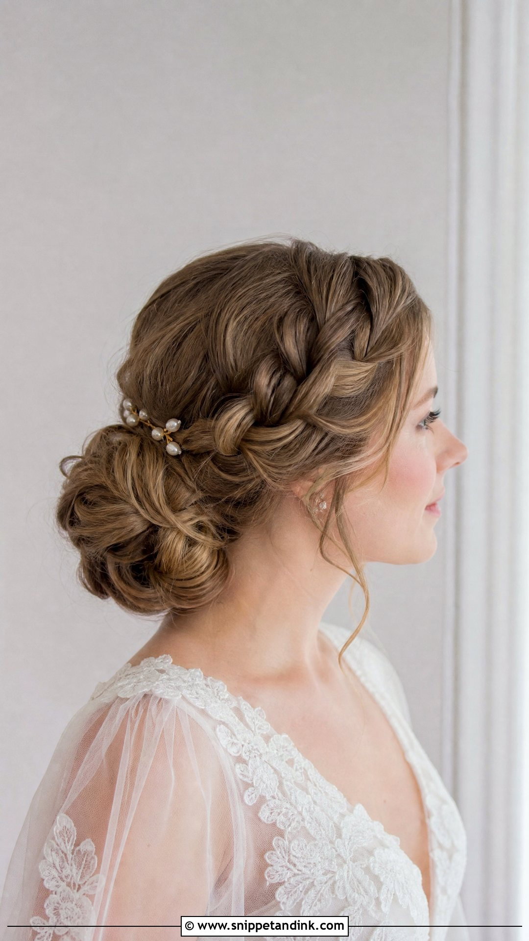 Braided Bridal Bun - Snippet and Ink - 15 Bridal Hair Bun Style Ideas