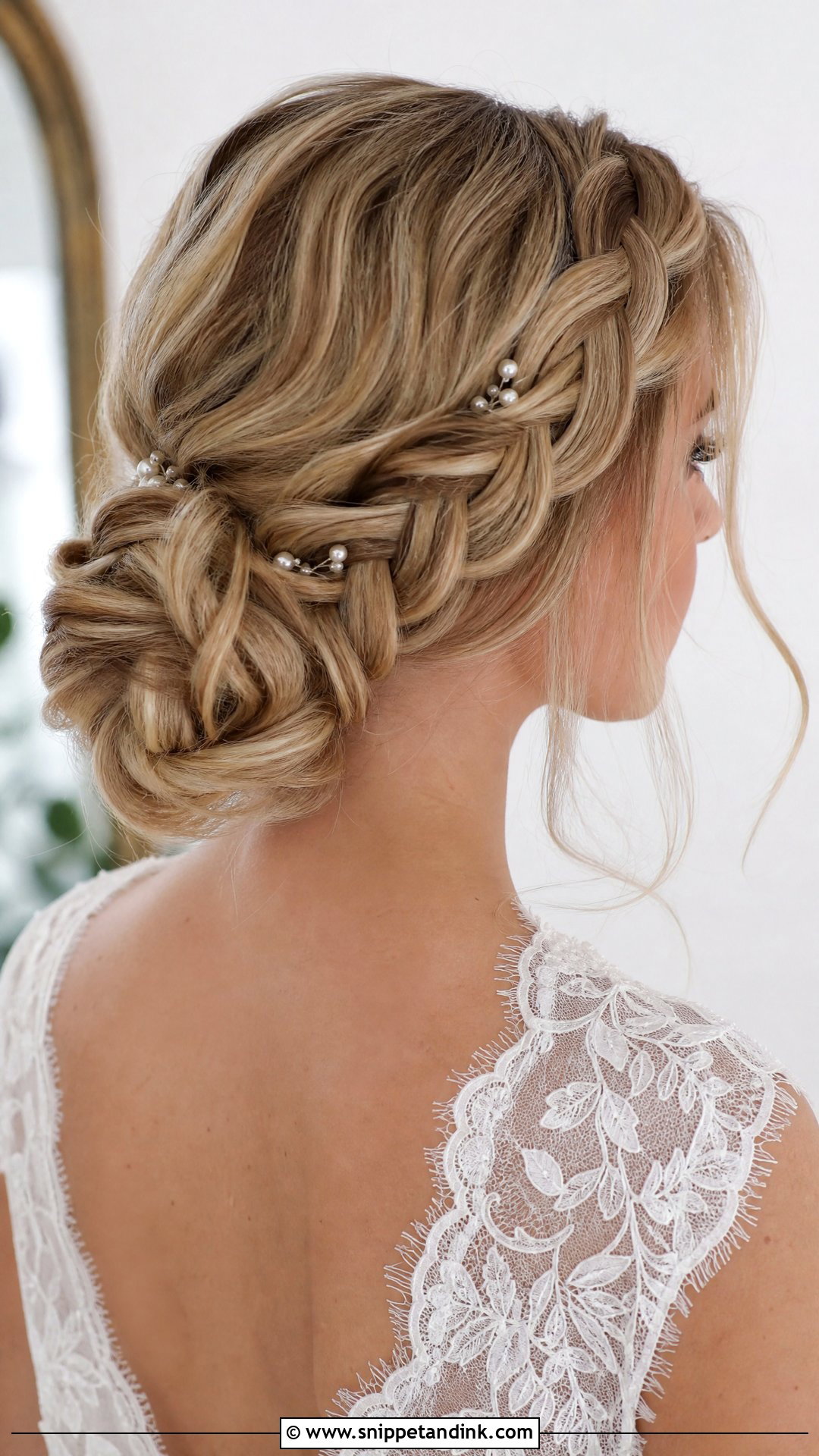 Braided Bridal Bun - Snippet and Ink - 15 Bridal Hair Pulled Back Ideas