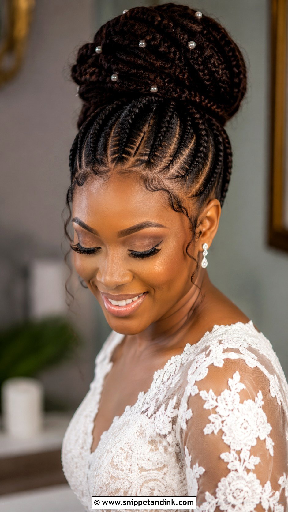 Braided Bridal Bun - Snippet and Ink - 20 Black Hair Bridal Hairstyles
