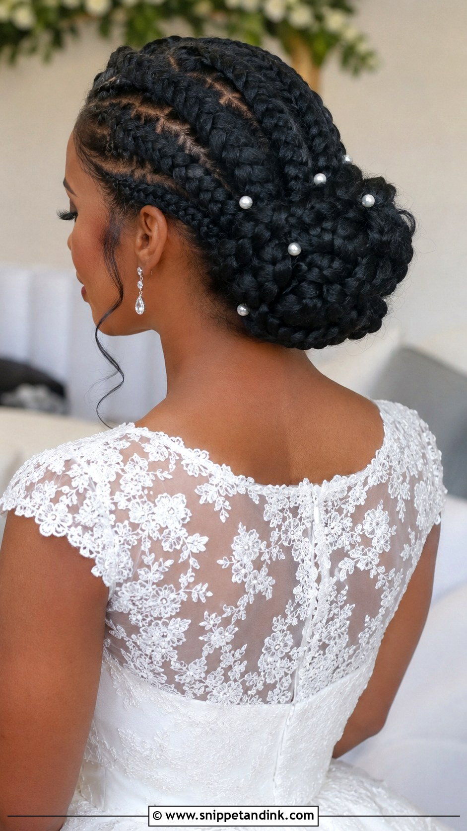 Braided Bridal Bun - Snippet and Ink - 20 Bridal Hair for Black Women Ideas