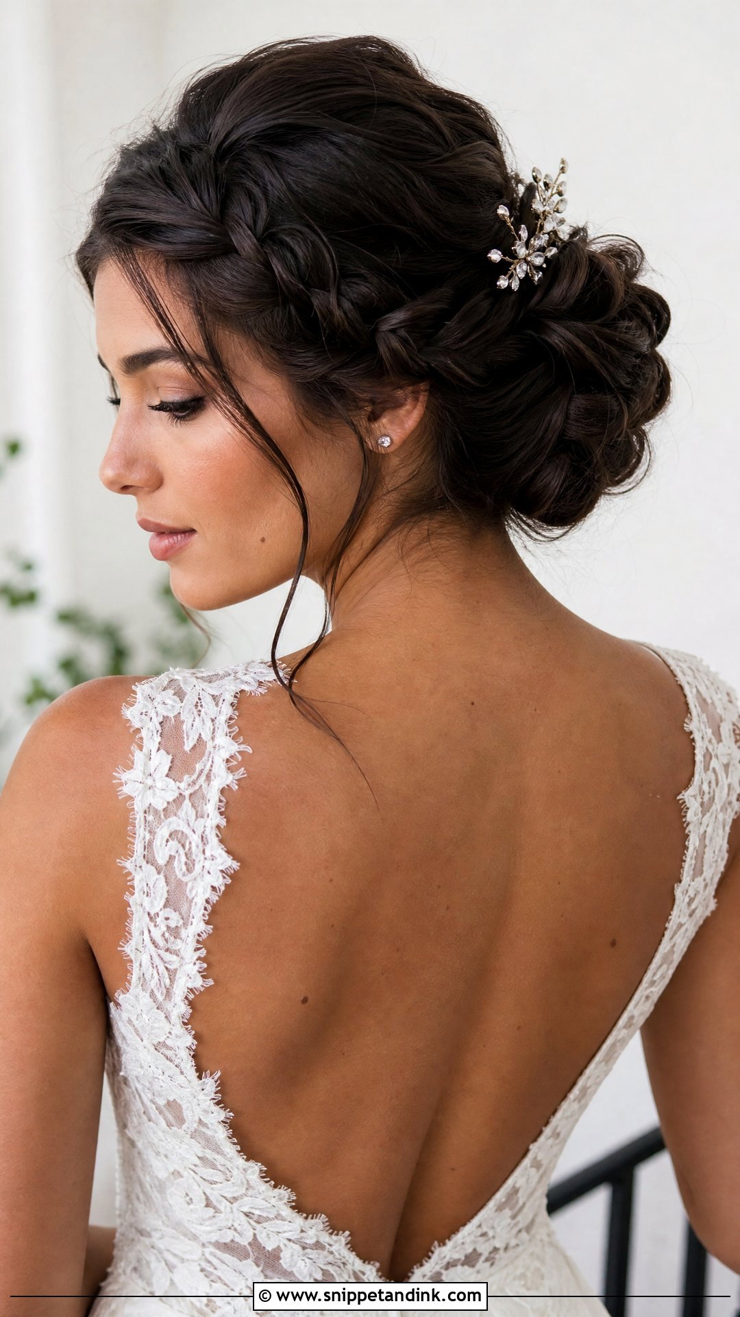 Braided Bridal Chignon - Snippet and Ink - 15 Bridal Hair Chignon Ideas