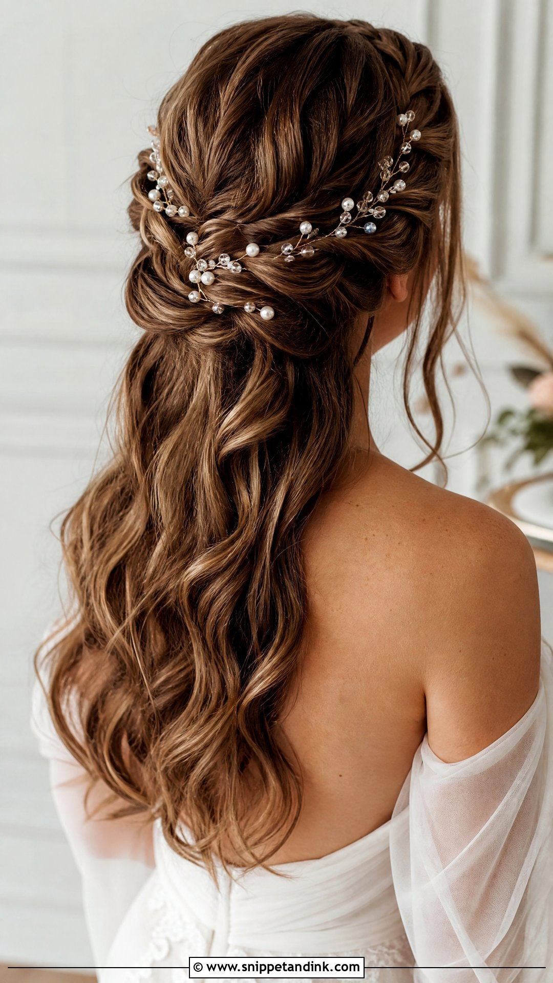 Braided Bridal Hairstyle With Hair Vine - Snippet and Ink - 15 Bridal Hairstyles with Headpiece