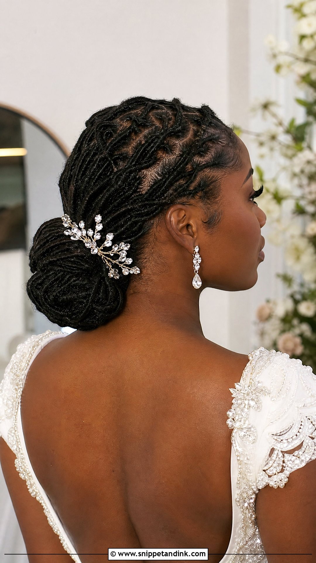 Braided Bridal Locs Low Bun - Snippet and Ink - 15 Bridal Locs Hairstyles Low Bun