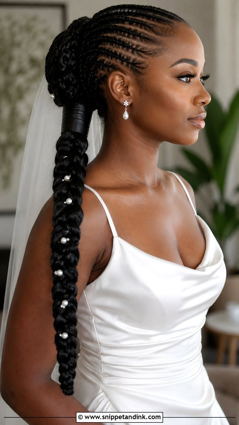 Braided Bridal Ponytail For Black Women - Snippet and Ink - 20 Bridal Ponytail Hairstyles Black Women