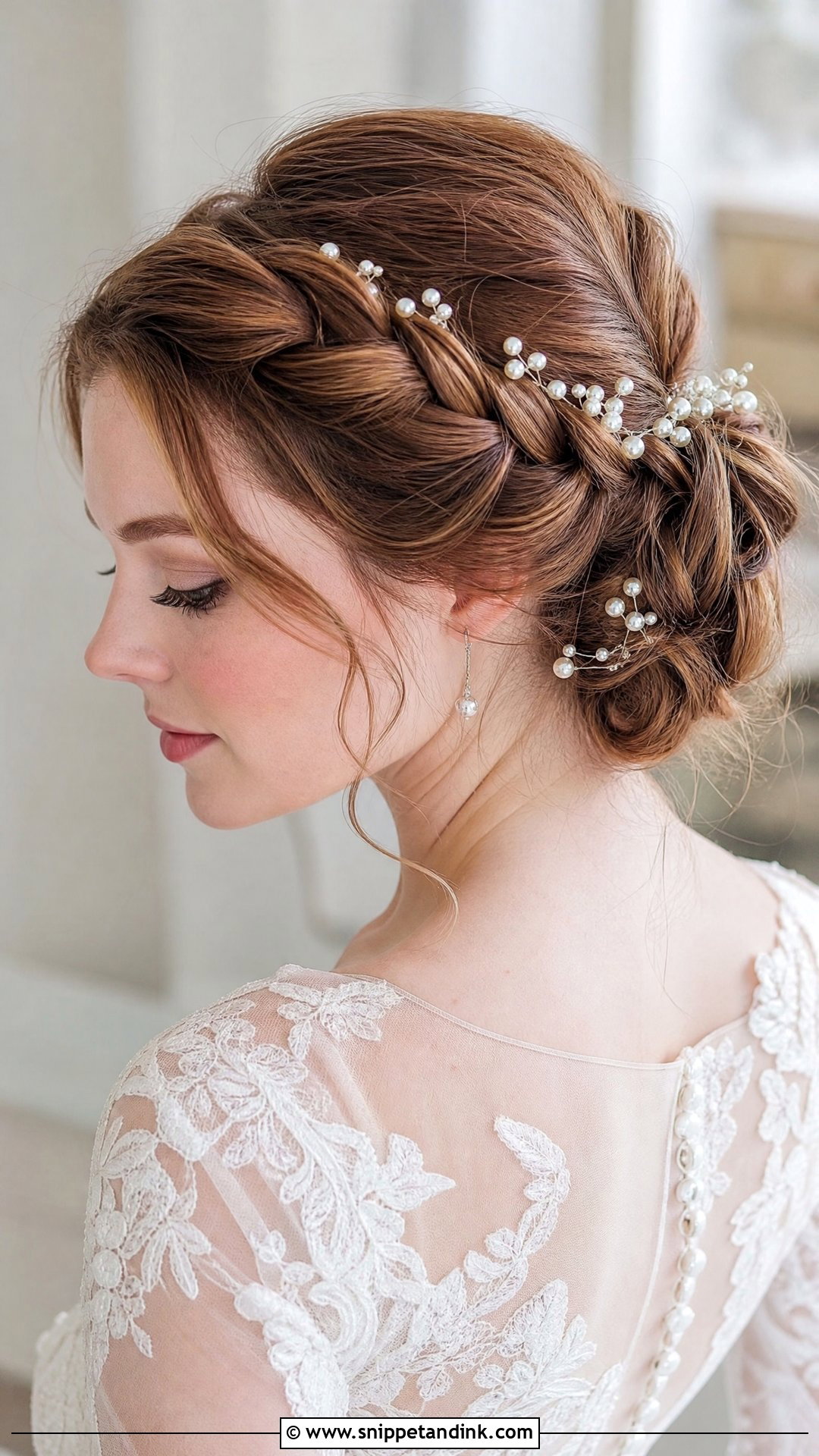 Braided Bridal Updo With Pearls - Snippet and Ink - 15 Bridal Updo with Pearls Ideas