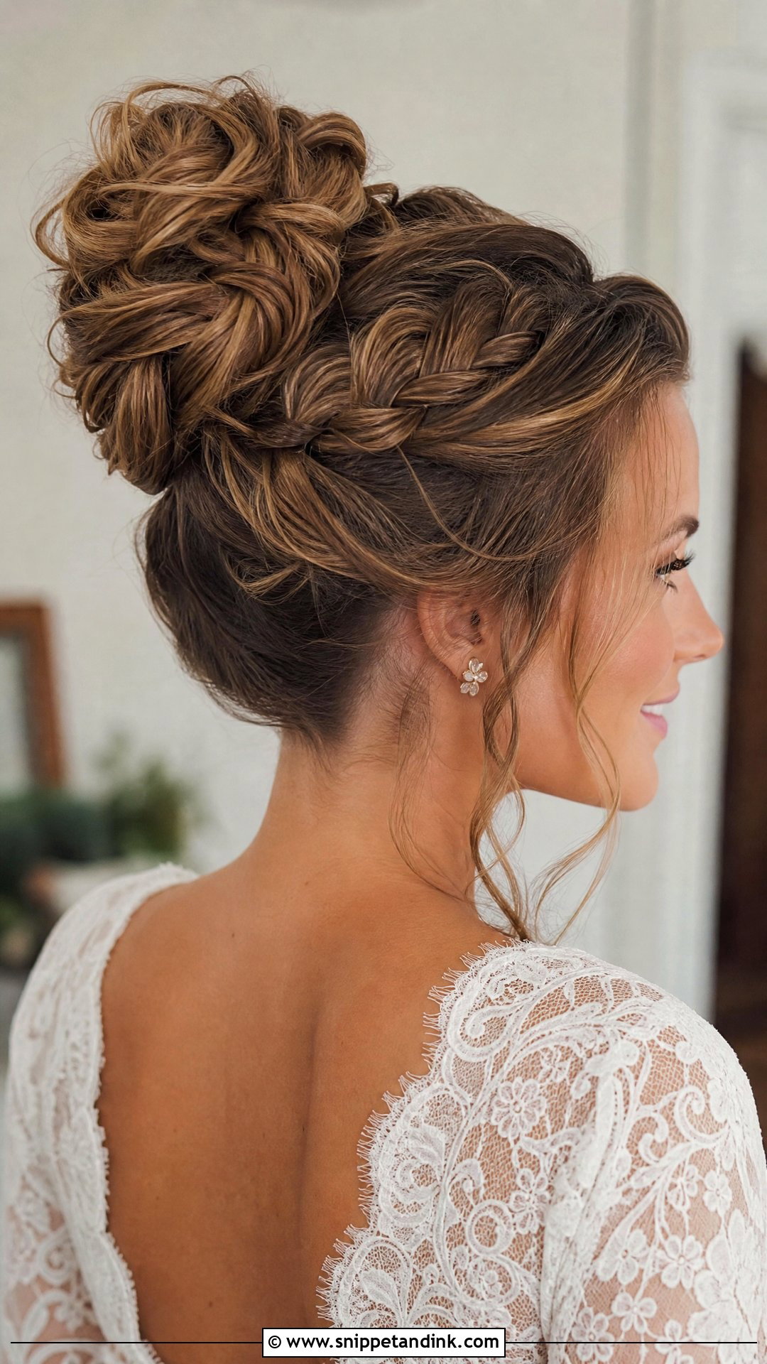Braided Bride High Bun - Snippet and Ink - 15 Bride High Bun Hairstyles