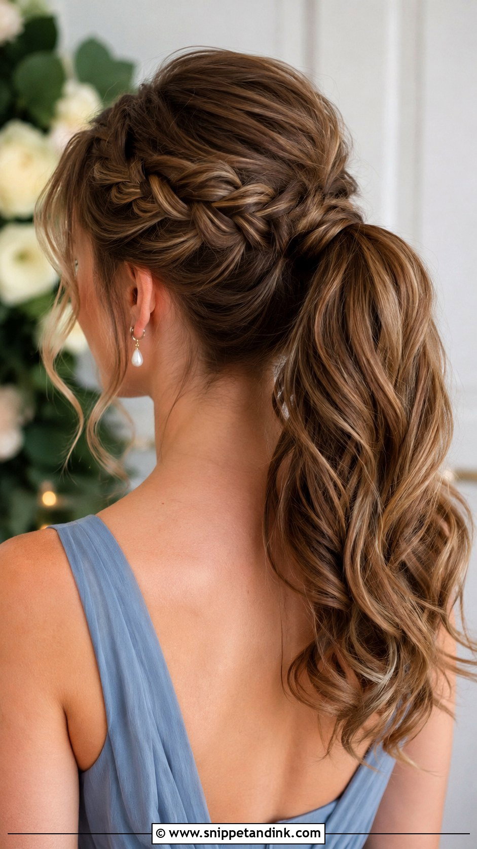 Braided Bridesmaid High Ponytail - Snippet and Ink - 25 Bridesmaid High Ponytail Ideas
