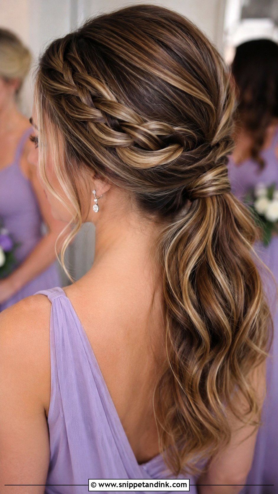 Braided Bridesmaid Low Ponytail - Snippet and Ink - 20 Bridesmaid Low Ponytail Ideas