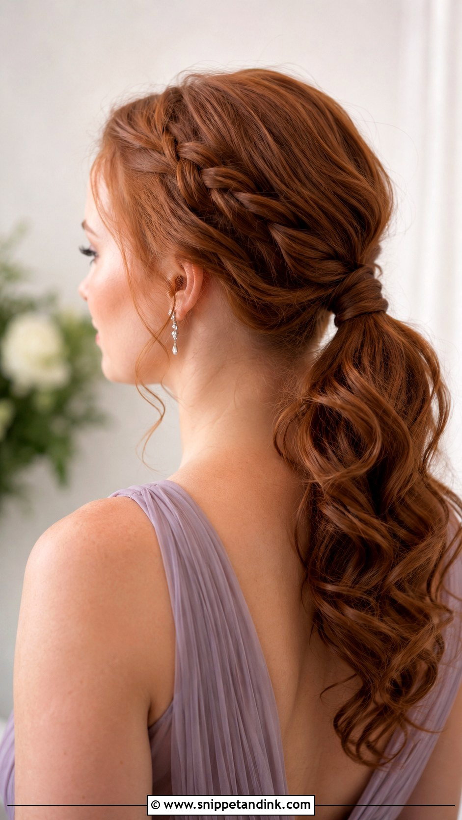 Braided Bridesmaid Ponytail - Snippet and Ink - 30 Bridesmaid Ponytail Ideas