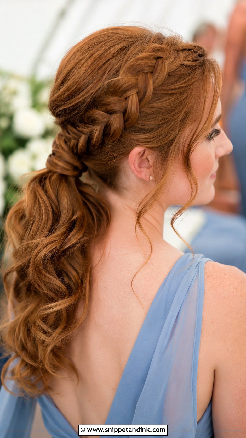Braided Bridesmaid Ponytail Updo - Snippet and Ink - 20 Bridesmaid Hair Updo Ponytail Ideas