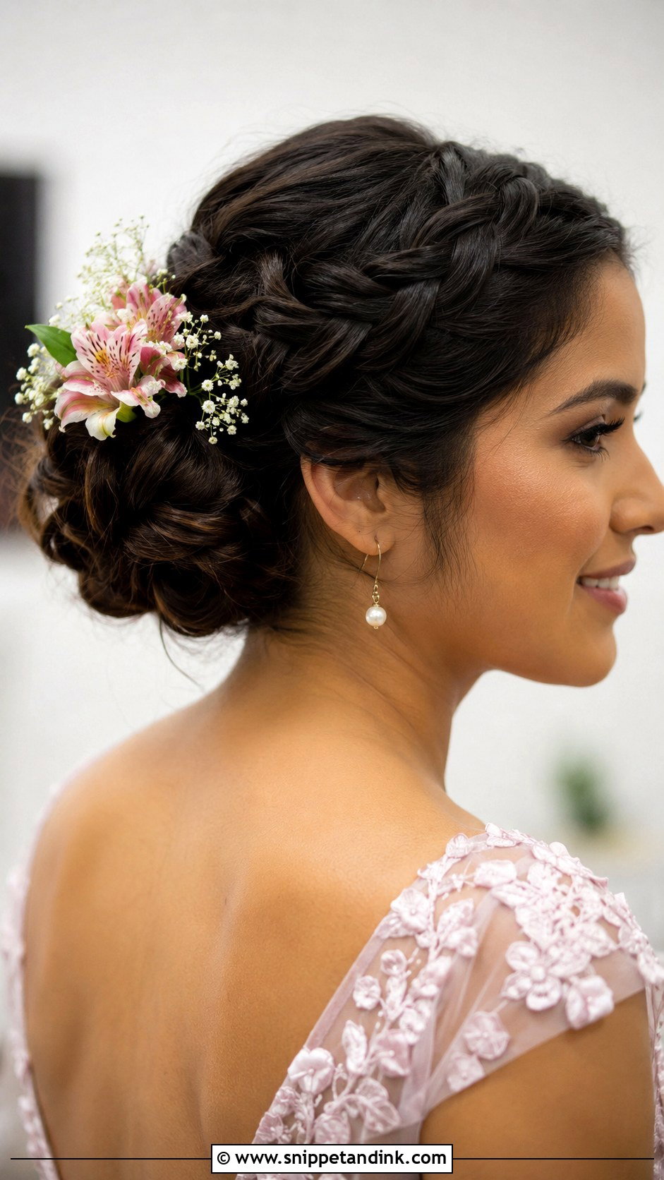 Braided Bun - Snippet and Ink - 25 Hairstyle for Wedding Function Ideas