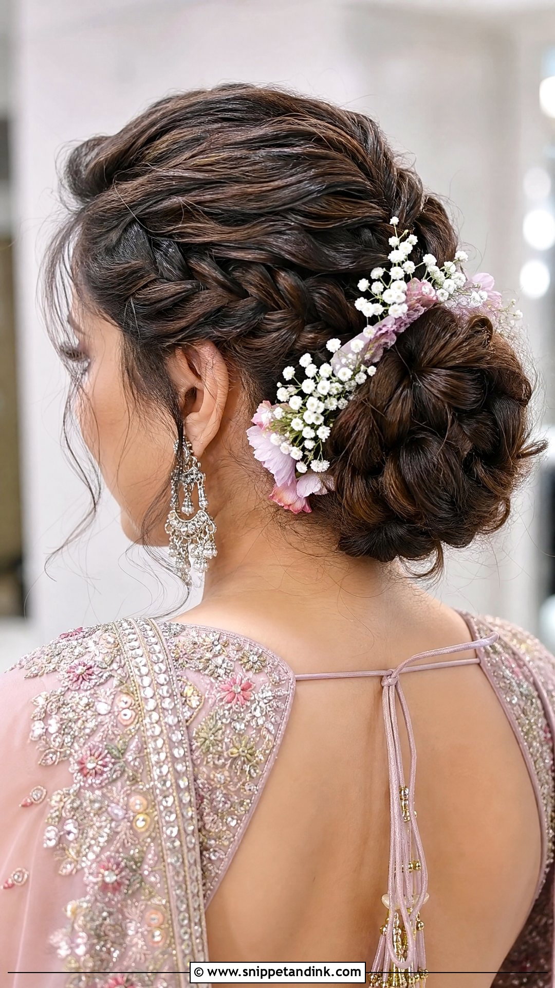 Braided Bun - Snippet and Ink - 25 Indian Wedding Hairstyle Ideas