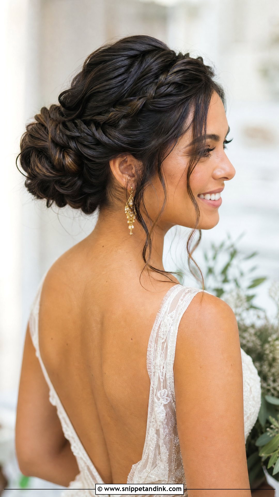 Braided Bun - Snippet and Ink - 20 Wedding Hair Inspiration Updo Hairstyle Ideas