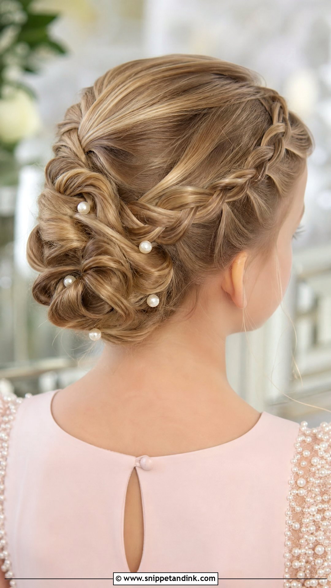 Braided Bun - Snippet and Ink - 20 Wedding Hairstyles for Girls