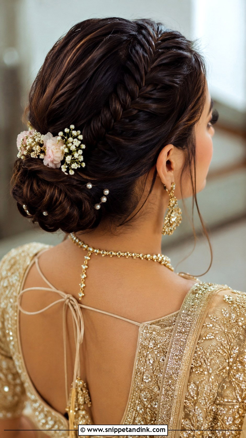 Braided Bun Bridal Juda - Snippet and Ink - 25 Bridal Juda Hairstyles