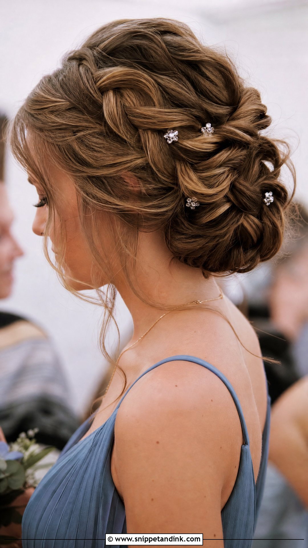 Braided Bun Bridal Party Updo - Snippet and Ink - 15 Bridal Party Hair Updo Ideas