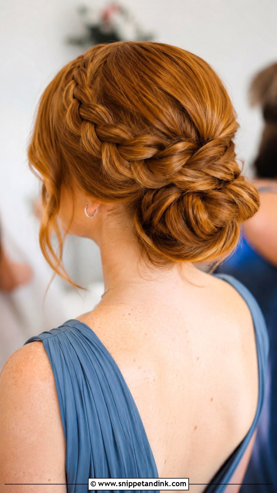 Braided Bun Bridesmaid Hair - Snippet and Ink - 20 Bridesmaid Hair with Braid Ideas