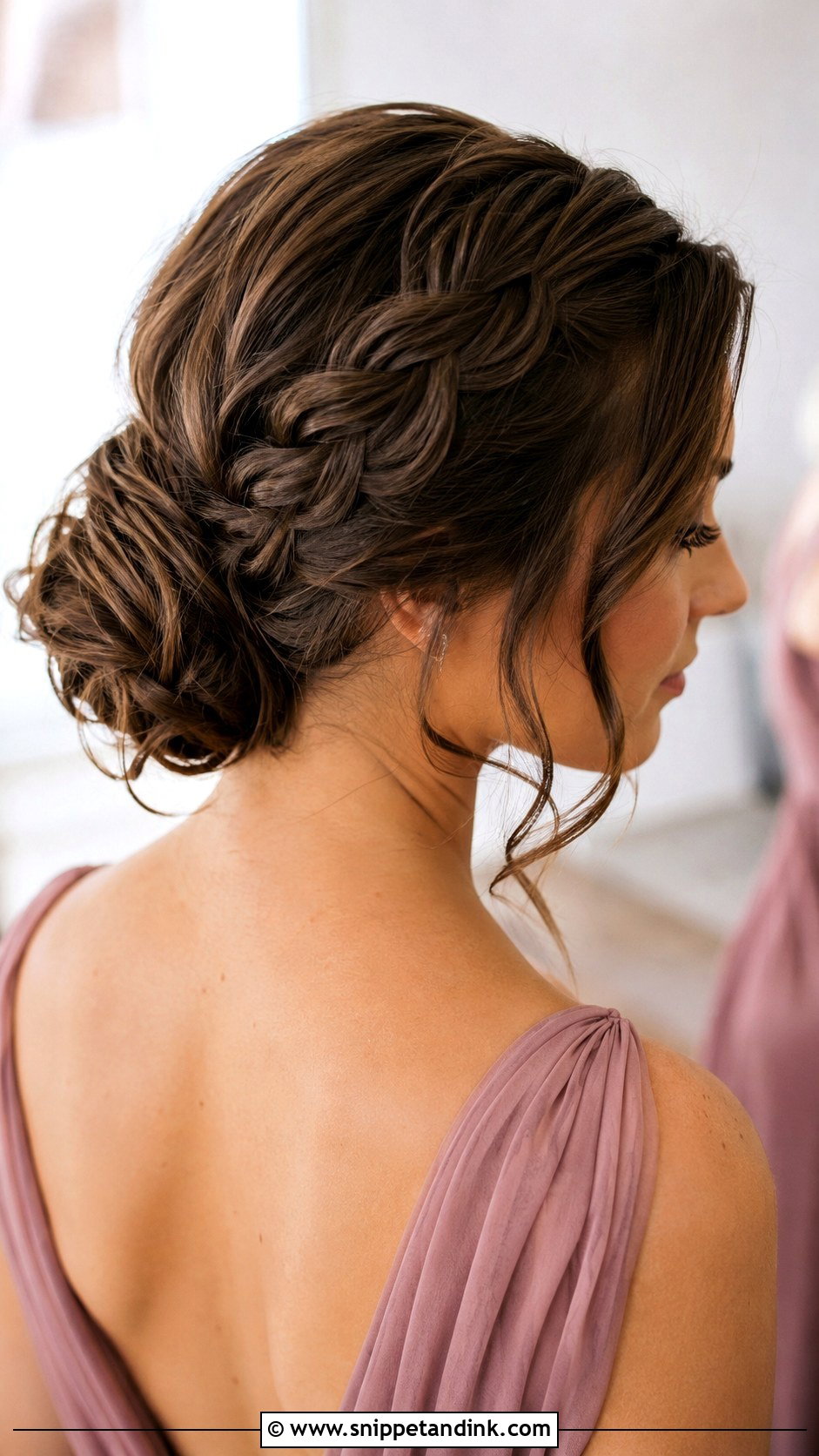 Braided Bun Bridesmaid Hair - Snippet and Ink - 20 Hair Ideas for Wedding Bridesmaid