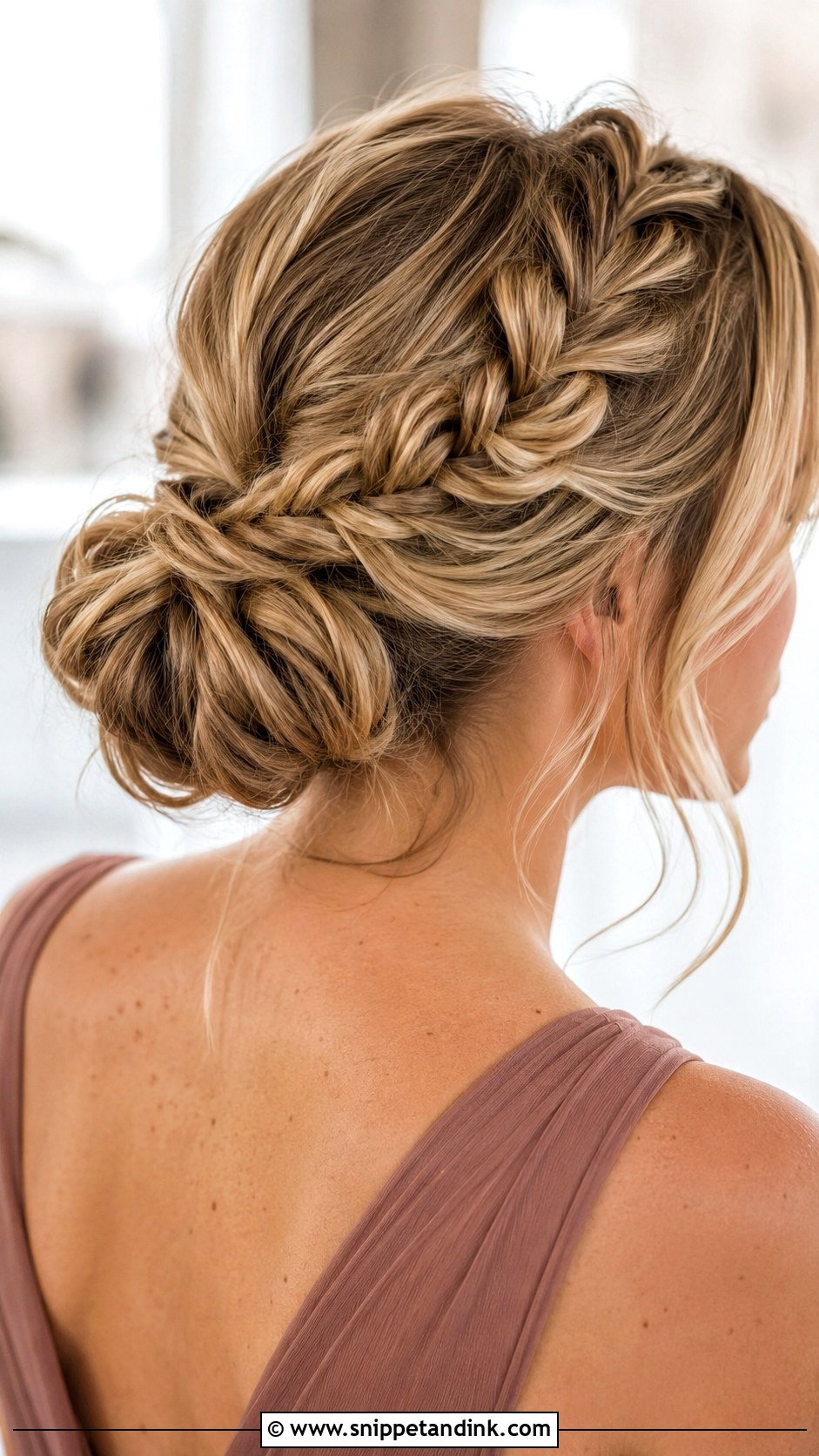 Braided Bun Bridesmaid Hair - Snippet and Ink - 20 Modern Bridesmaid Hair Ideas