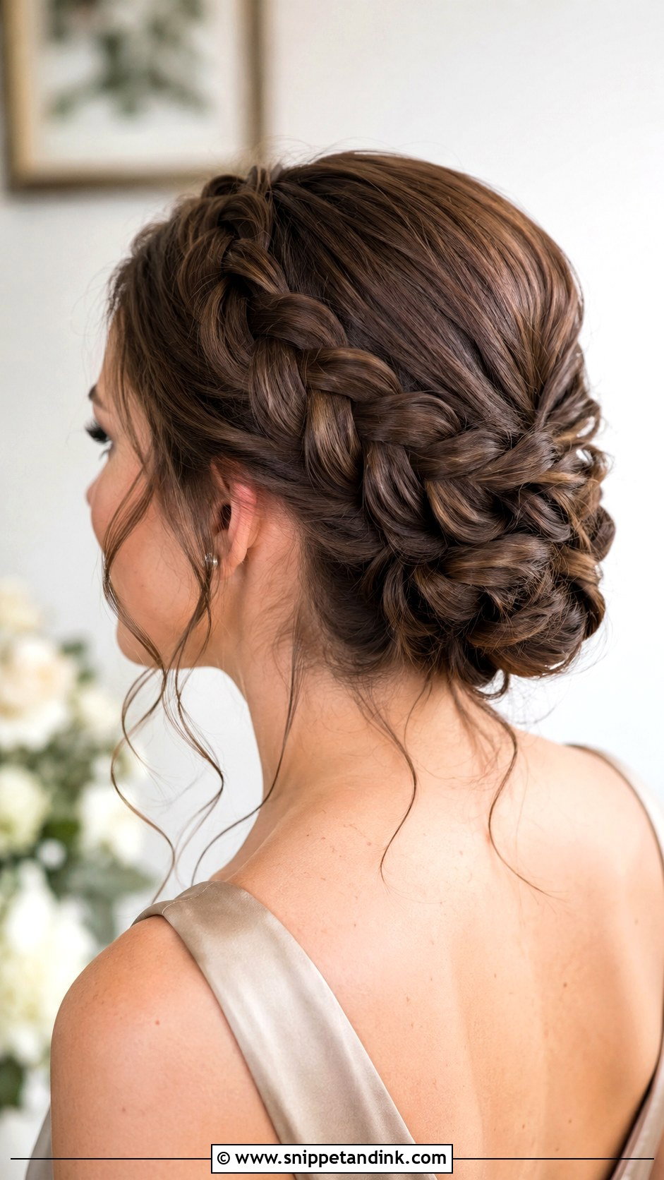 Braided Bun Bridesmaid Hair - Snippet and Ink - 30 Wedding Bridesmaid Hair Ideas