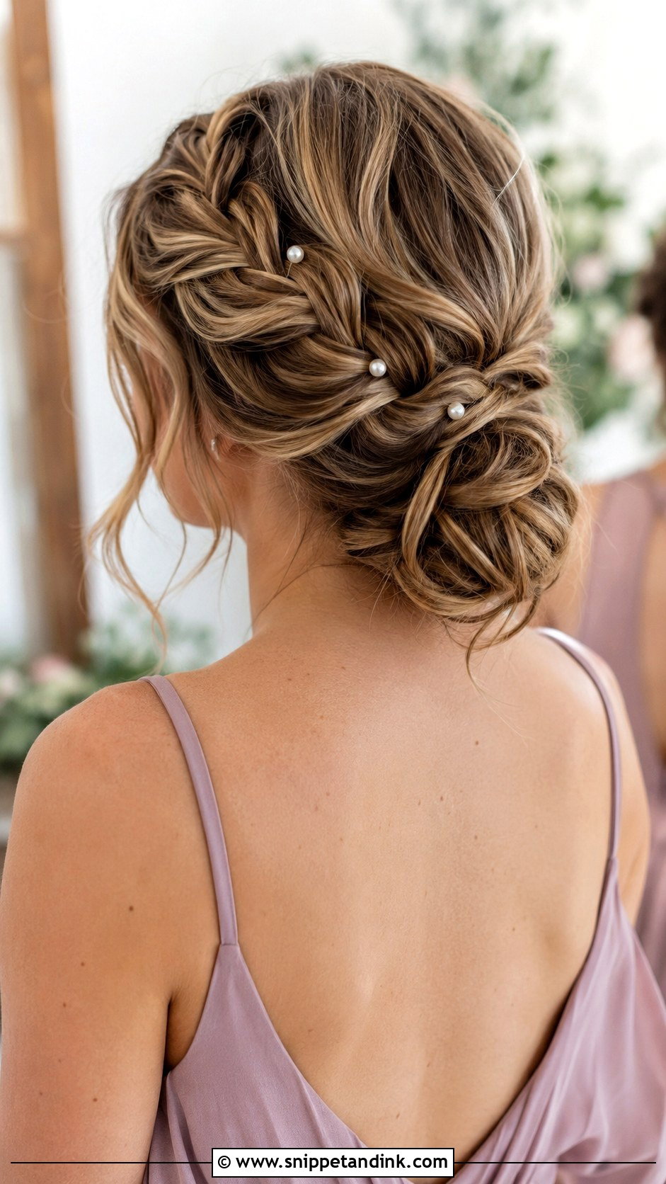 Braided Bun Bridesmaid Hair - Snippet and Ink - 20 2025 Bridesmaid Hair Ideas
