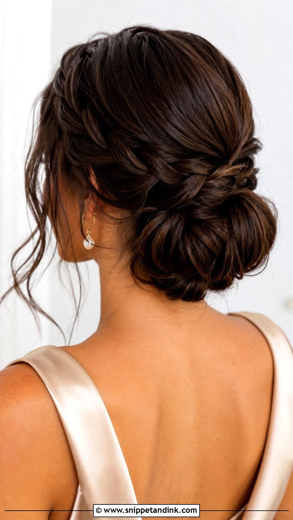 Braided Bun Bridesmaid Hairstyle - Snippet and Ink - 30 Bridesmaid Hairstyles for Long Hair