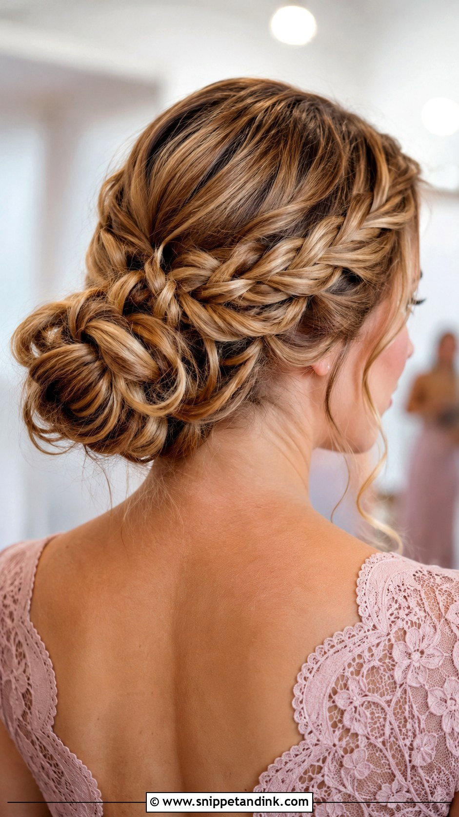 Braided Bun Bridesmaid Updo - Snippet and Ink - 20 Bridesmaids Hair Updo Ideas