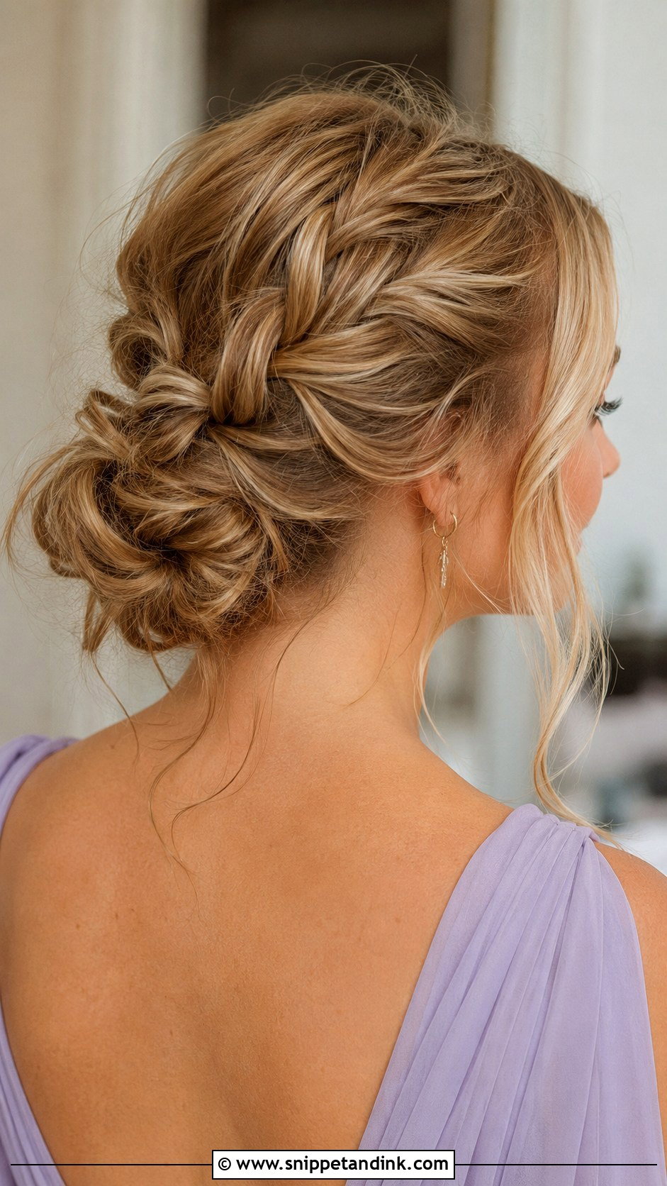 Braided Bun Bridesmaid Updo - Snippet and Ink - 20 Updo Hairstyles for Wedding Bridesmaid