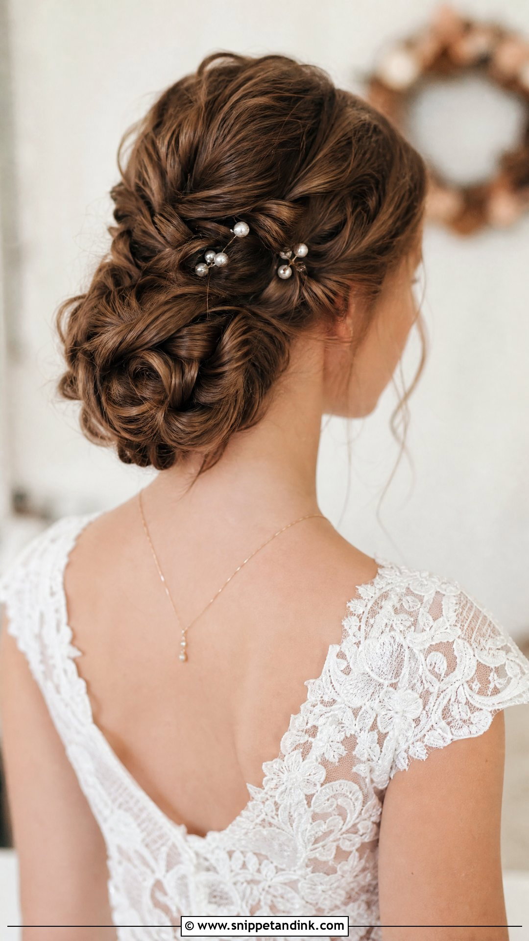 Braided Bun For An Elegant Twist - Snippet and Ink - 20 Mid Length Wedding Hair Ideas