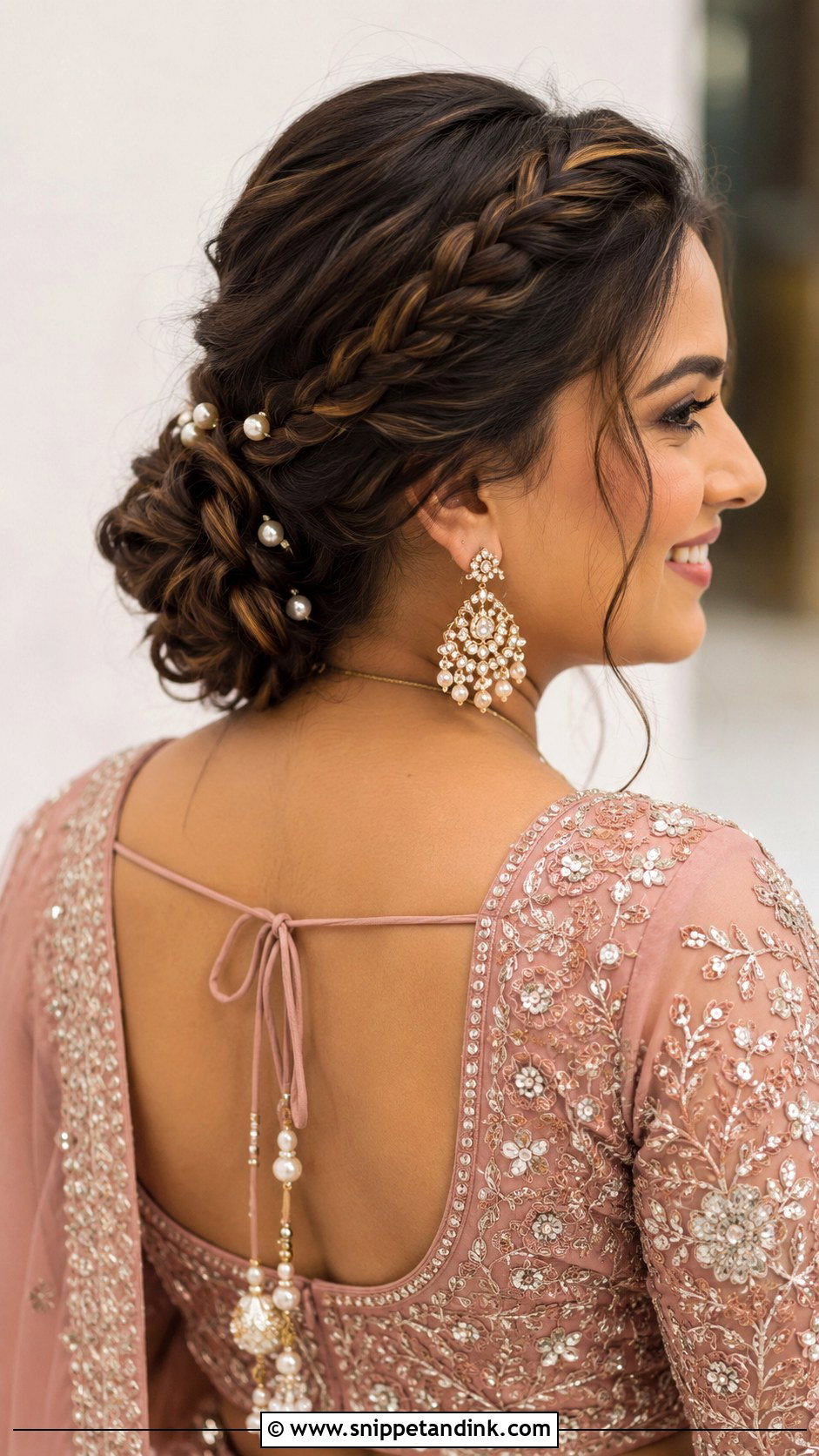 Braided Bun For Medium Hair - Snippet and Ink - 20 Indian Wedding Hair Buns for Medium Hair