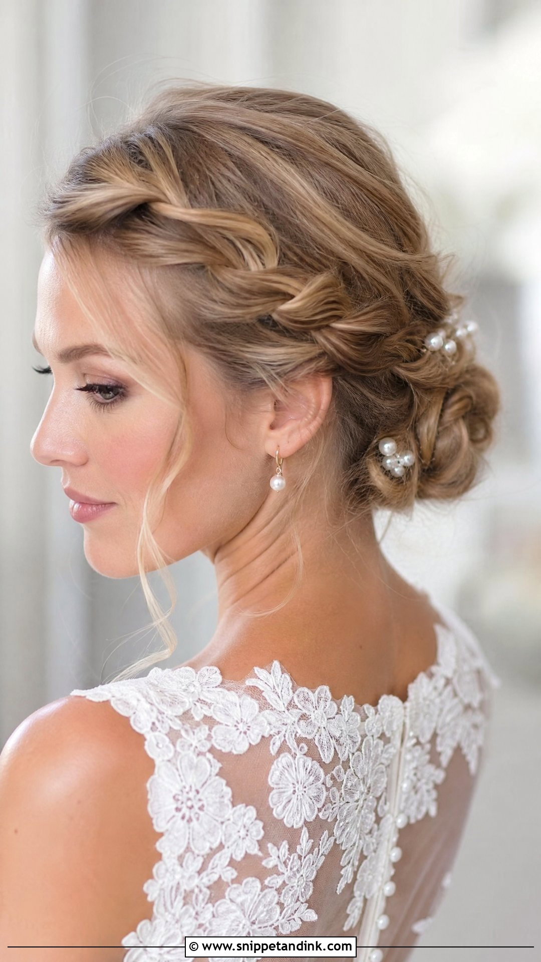 Braided Bun For Short Hair Wedding - Snippet and Ink - 15 Bun for Short Hair Wedding Ideas